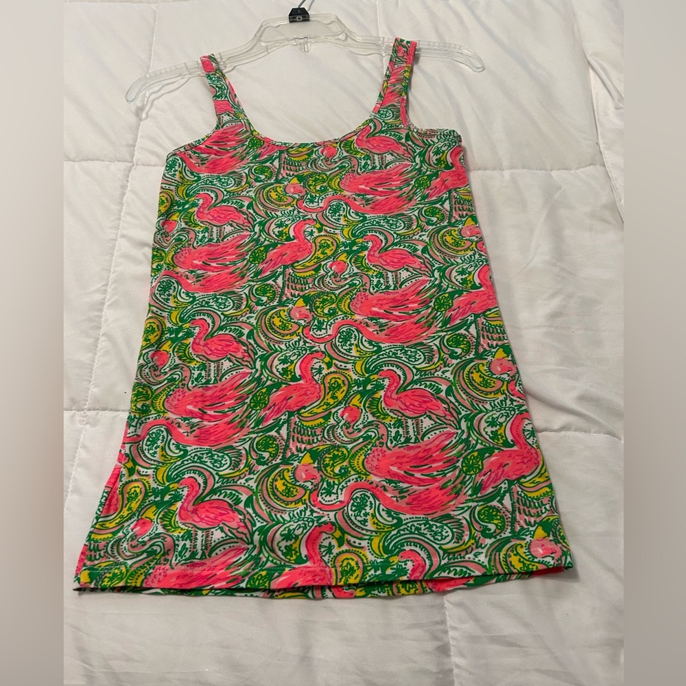 Lilly Pulitzer Paisley Print Tank Top in Pink and Green
